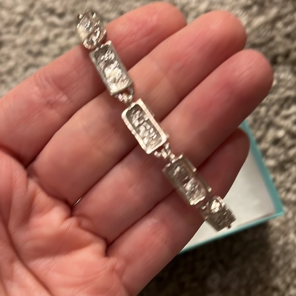 JBloom Silver Colored Rhinestone Bracelet - Picture 4 of 5